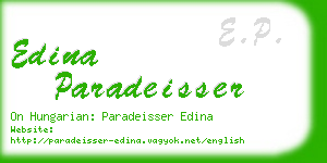 edina paradeisser business card